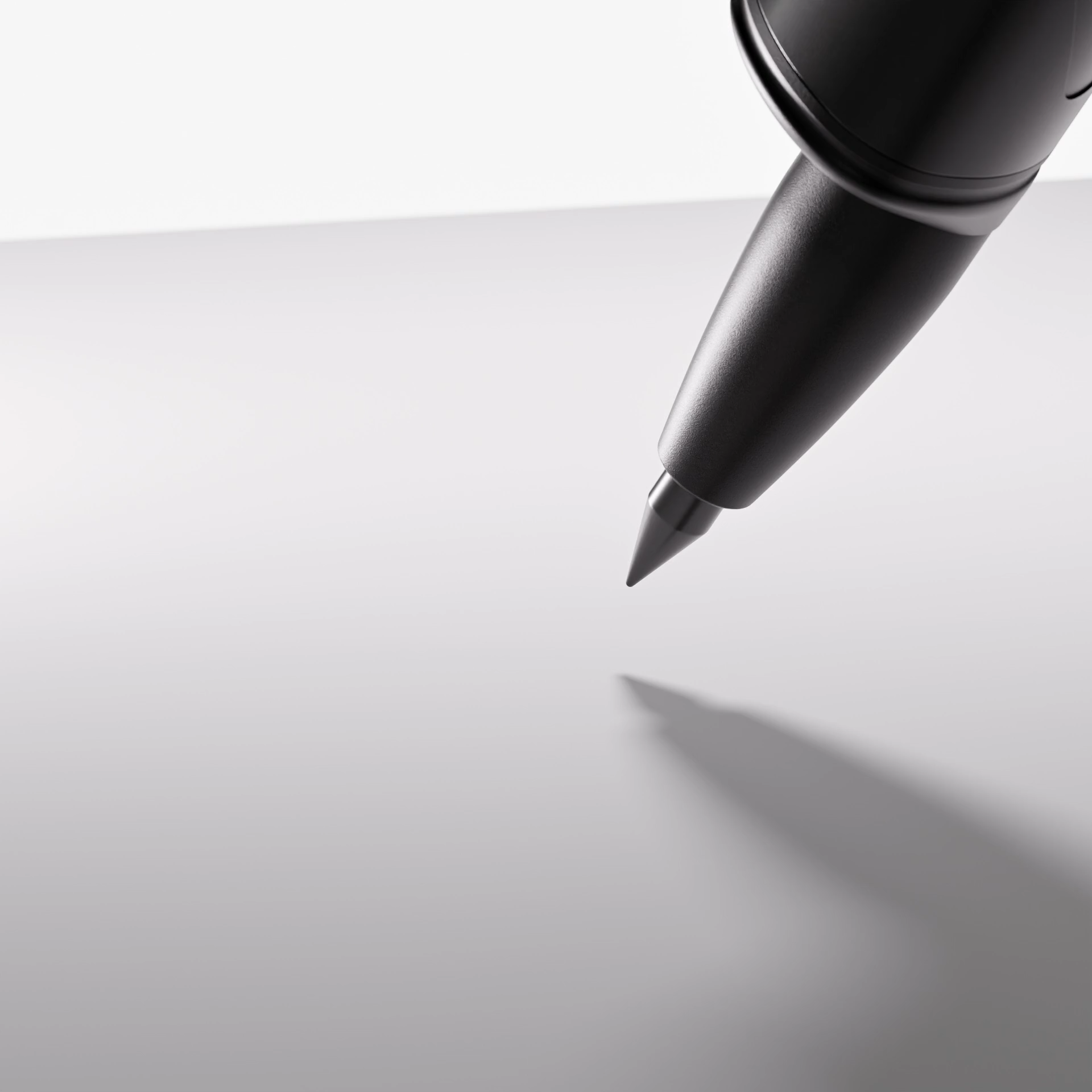 A pen writing on paper